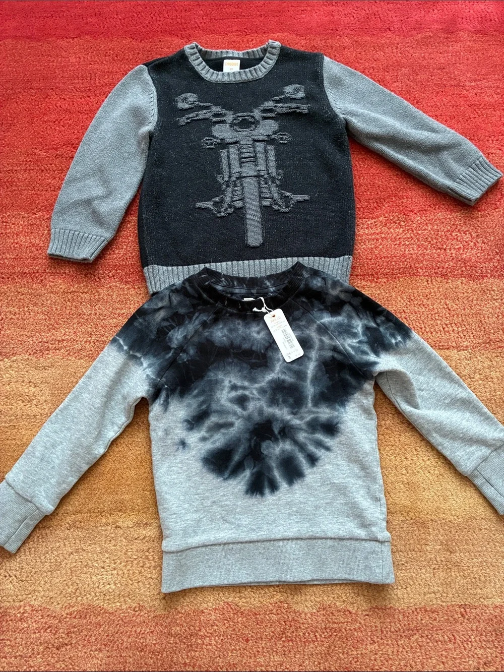 Set of 2 Gymboree Sweaters Grey & Black , size 3 and 3T